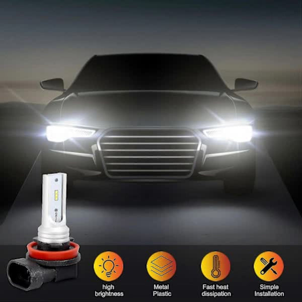 H8 H11 H16 Led Fog Csp Y11 Cool White 6500K 2 Pack Light Bulbs