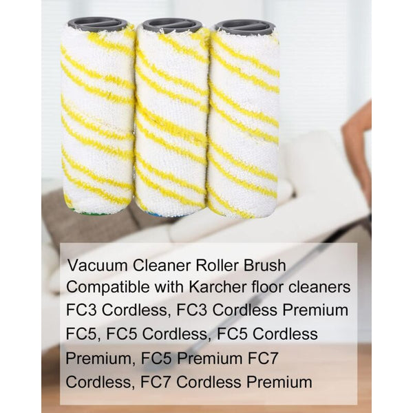 Replacement Rolls For Karcher Fc7 Fc5 Fc3d (Yellow) (4) Vacuum Cleaner Parts
