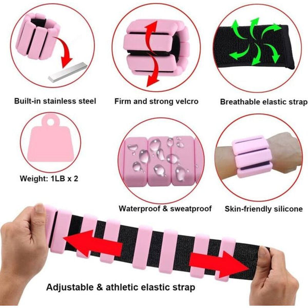 Ankle Wrist Weights 900G 2 Pcs For Training Walking Jogging Yoga Aerobics Pilates Wrist & Ankle Weights