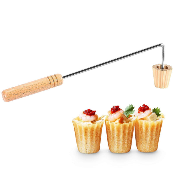 Pie Tee Maker Nyonya Egg Cake Baking Tool Copper Stainless Steel Wood Gold Other Baking Accessories