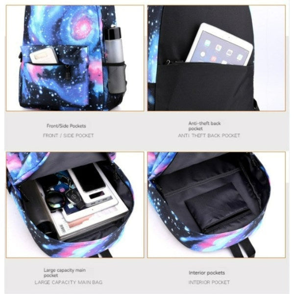 Cristiano Ronaldo 3 Piece Youth Backpack Set Black Backpacks