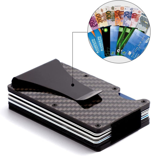 Best Selling Product!!! Carbon Fiber Rfid Card Holder Black Christmas Gift Business Card Holders