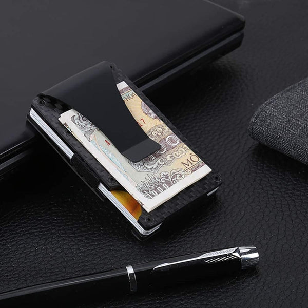 Best Selling Product!!! Carbon Fiber Rfid Card Holder Black Christmas Gift Business Card Holders