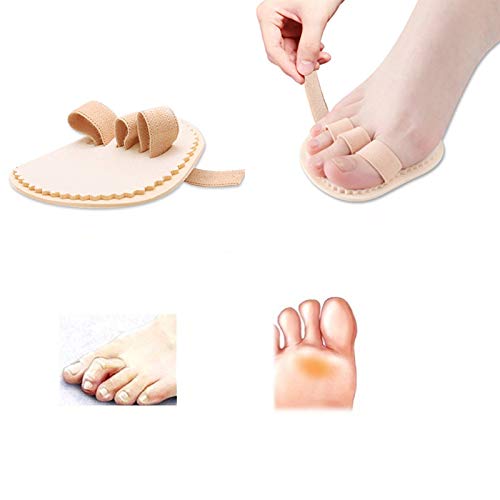 Toe Splint And Straightener Adjustable Loops Hammer Correctors Brace With Slip On Cushion Metatarsal Pads For Claw Curled Crooked Toes Support Guard P