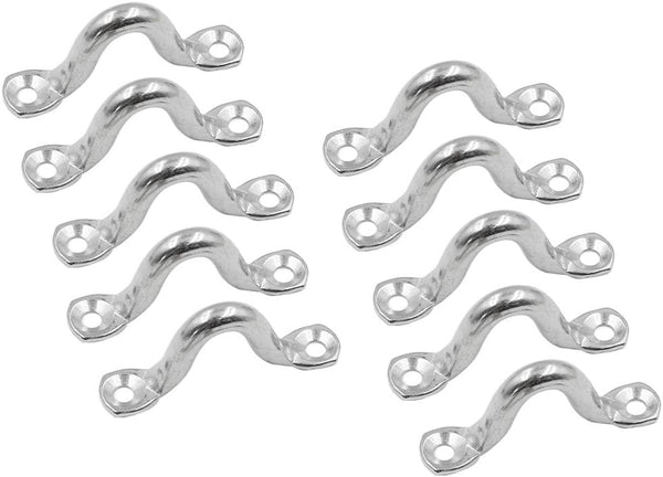 10Pcs M8 316 Stainless Steel Bimini Boat Top Pad Eye Straps Tie Down Kayak Deck Loops Anchor Point Footman's For Canoe Rigging Other Safety Equipment