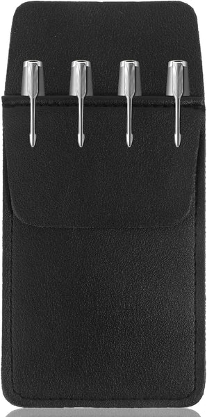 Pu Leather Pocket Protector Organizer For Men & Women Black Pencil Cases