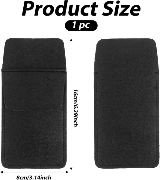 Pu Leather Pocket Protector Organizer For Men & Women Black Pencil Cases