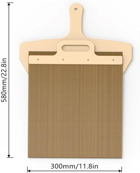 Pizza Smart Slide Magic Paddle With Handle Sliding Shovel Detachable For Easy Transfer Brown Pizza Paddles
