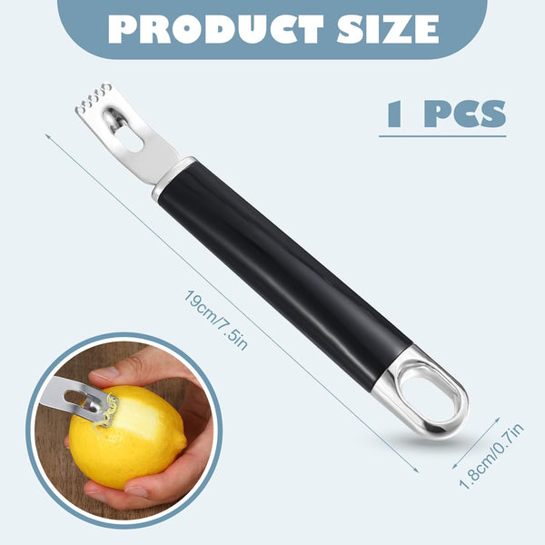 2 In 1 Channel Knife Lemon Zester Tool Ultra Sharp Twist Peeler For tail Garnish Stainless Steel Orange Citrus Fruit Rind Home Bar Kitchen Accessories