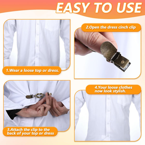 3Pcs Cinch Clip Set: Sweater Dress Cardigan Shawl Clips For Women Belt Buckles