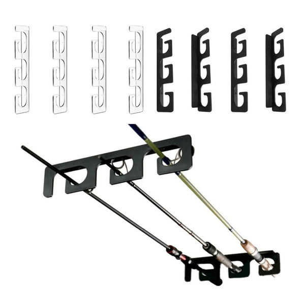 Fishing Rod Holders Set Of 6 Black Acrylic Garage Storage Rod Rests & Holders
