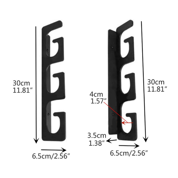 Fishing Rod Holders Set Of 6 Black Acrylic Garage Storage Rod Rests & Holders