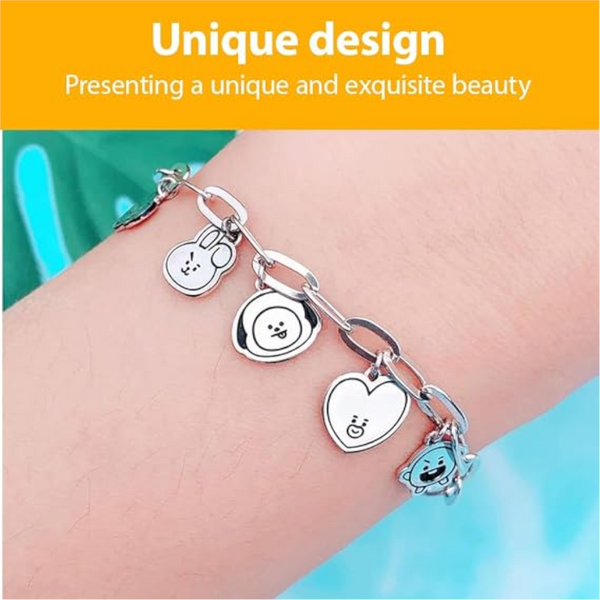 Bt21 Kpop Bts Cartoon Alloy Bracelet Bracelets
