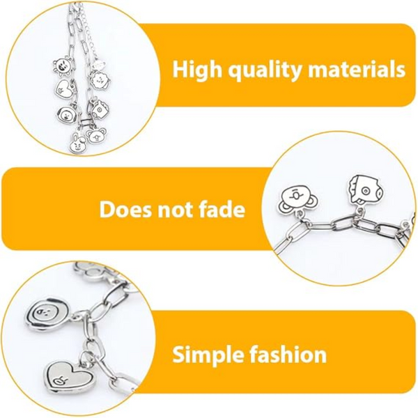 Bt21 Kpop Bts Cartoon Alloy Bracelet Bracelets