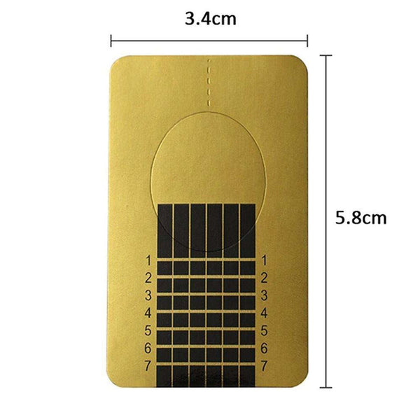 Gold Nail Templates 500 Pcs Forms Compatible With Professional Art 2D Nail Art Design