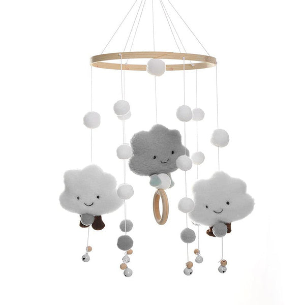 Baby Crib Mobile Music Box Pendant Clock Bedside Safe Toy For Infants Compatible With Yux Gray Kids Wall Stickers