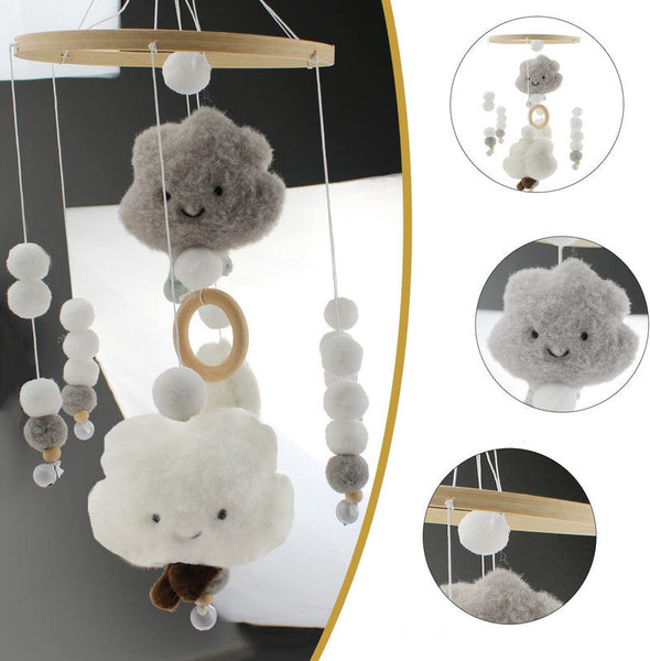 Baby Crib Mobile Music Box Pendant Clock Bedside Safe Toy For Infants Compatible With Yux Gray Kids Wall Stickers