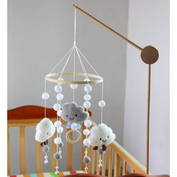 Baby Crib Mobile Music Box Pendant Clock Bedside Safe Toy For Infants Compatible With Yux Gray Kids Wall Stickers