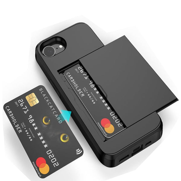 Iphone 16E Case With Card Holder Black | Compatible Cases Covers & Skins