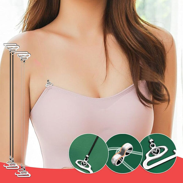 Transparent Bra Straps 24Pcs Adjustable Non Slip Replacement With Clips Compatible Various Bras Bra Accessories