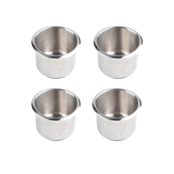 4 Pack Stainless Steel Boat 68X55mm Cup Holders