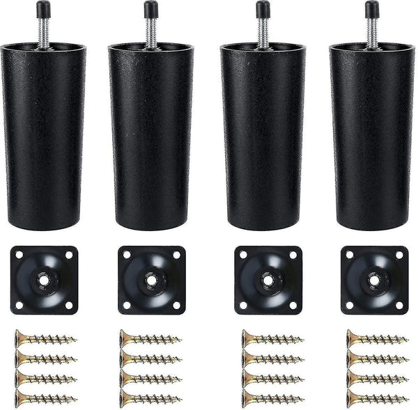 Sofa Replacement Legs 4 Pack Plastic Furniture With Mounting Plates Compatible Yux Model Furniture Parts