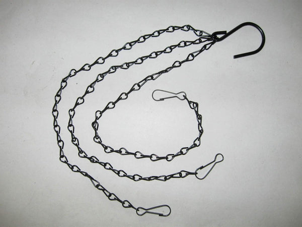 3 Pack Hanging Chain Set Replacement Metal Basket Chains Garden Flower Pot Plant Hanger With Clips And Hooks For Bird Feeder Baskets Pots Window Boxes
