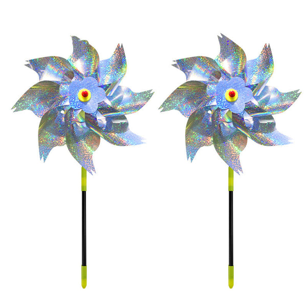 Reflective Scarecrow Wind Spinner Silver 2 Pack Windmills & Wind Spinners