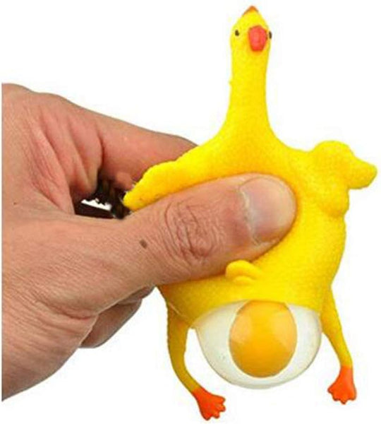 Stress Relief Squeeze Toy Laying Hen Ventilation Chicken Keychain Trick Yux Compatible Squeezable Stress Relievers