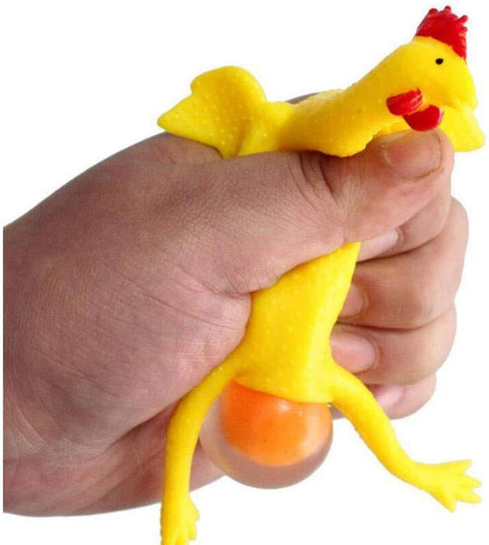Stress Relief Squeeze Toy Laying Hen Ventilation Chicken Keychain Trick Yux Compatible Squeezable Stress Relievers