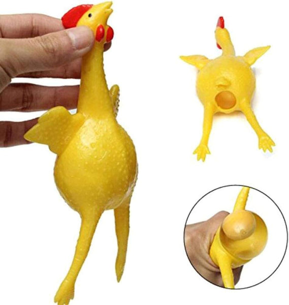 Stress Relief Squeeze Toy Laying Hen Ventilation Chicken Keychain Trick Yux Compatible Squeezable Stress Relievers