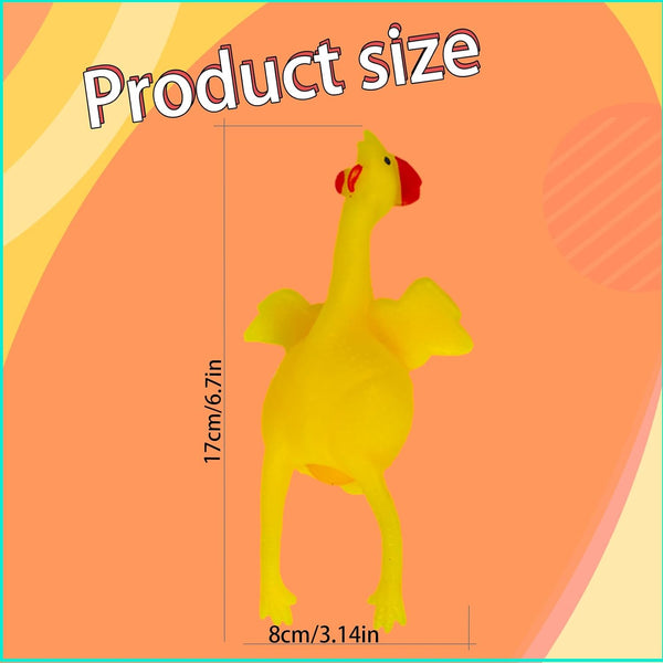 Stress Relief Squeeze Toy Laying Hen Ventilation Chicken Keychain Trick Yux Compatible Squeezable Stress Relievers