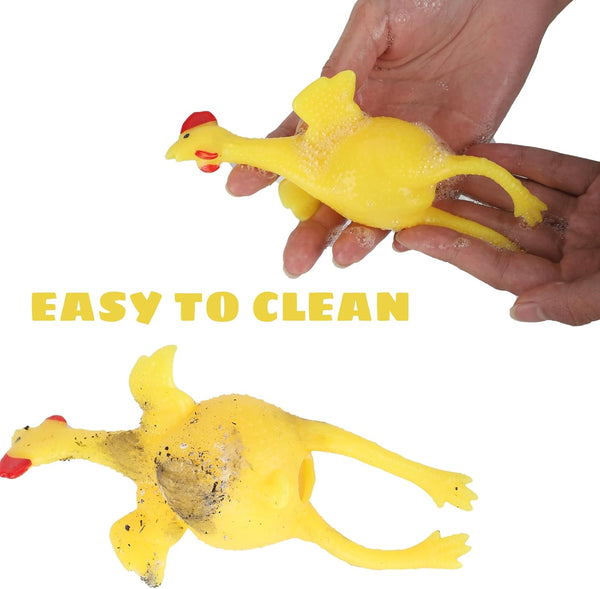 Stress Relief Squeeze Toy Laying Hen Ventilation Chicken Keychain Trick Yux Compatible Squeezable Stress Relievers