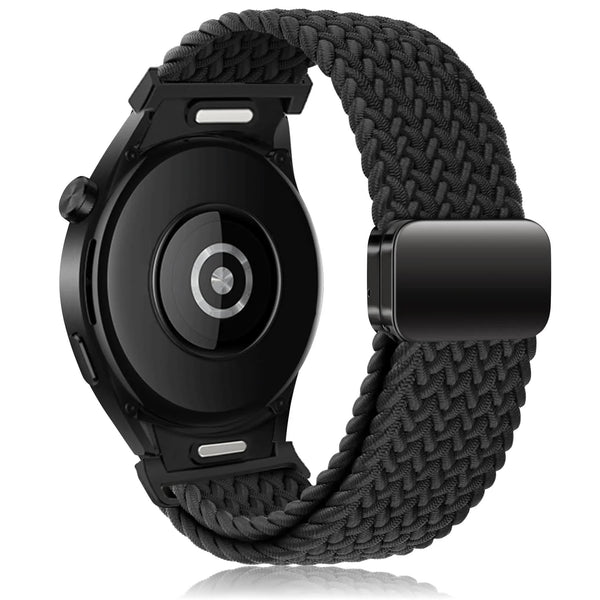Braided Magnetic Strap For Compatible With Samsung Galaxy Watch 6 5 4 Classic Pro 40Mm 44Mm 45Mm 47Mm 43Mm Band Black Watch Bands