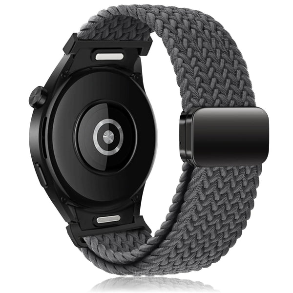 Compatible Withsamsung Galaxy Watch 6 5 4 Classic Pro Magnetic Braided Strap 40Mm 43Mm 44Mm 45Mm 47Mm Space Gray Band Watch Bands