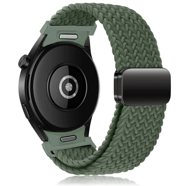 Braided Strap For Compatible With Samsung Galaxy Watch 6 5 Pro 4 Classic Magnetic Band Without Gap 40Mm 44Mm 45Mm 47Mm 43Mm Inverness Green Straps & H