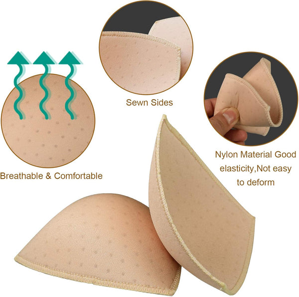 5 Pairs Bra Pads Inserts Breathable D Cup For Sports & Swimwear Bra Accessories
