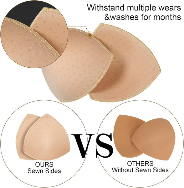 5 Pairs Bra Pads Inserts Breathable D Cup For Sports & Swimwear Bra Accessories