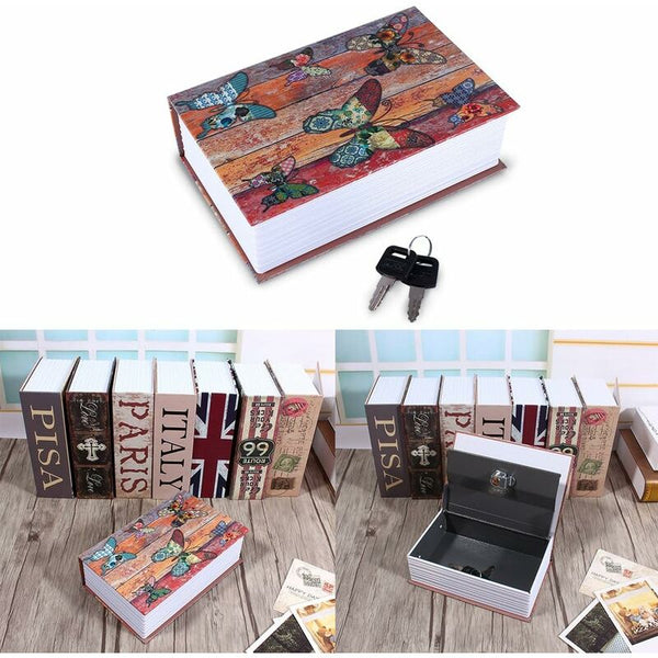 Creative Dictionary Book Safe Shaped Hidden Secret Storage Hiding Place For Money Jewelry Passport (Butterfly) Safes