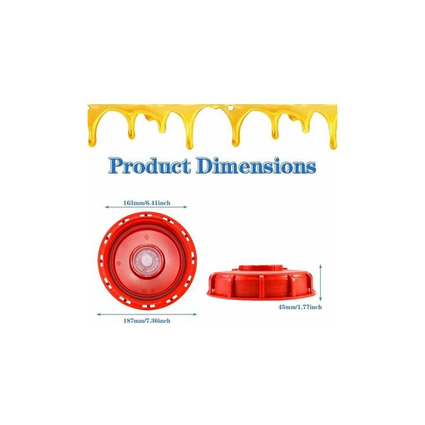 Ibc Tank Lid 163Mm Pe Plastic Ventilated Sealed Cap Chemical Resistant Red Container Cover Food Storage Containers