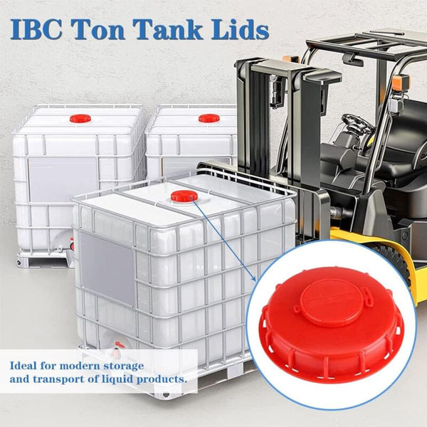 Ibc Tank Lid 163Mm Pe Plastic Ventilated Sealed Cap Chemical Resistant Red Container Cover Food Storage Containers