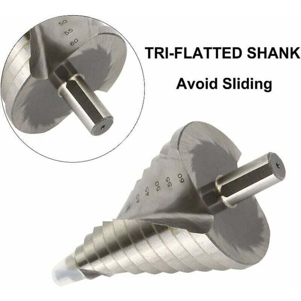 Hss Step Drill Bit 6 60Mm Spiral Cone For Metal Wood Plastic Wood Drill Bits