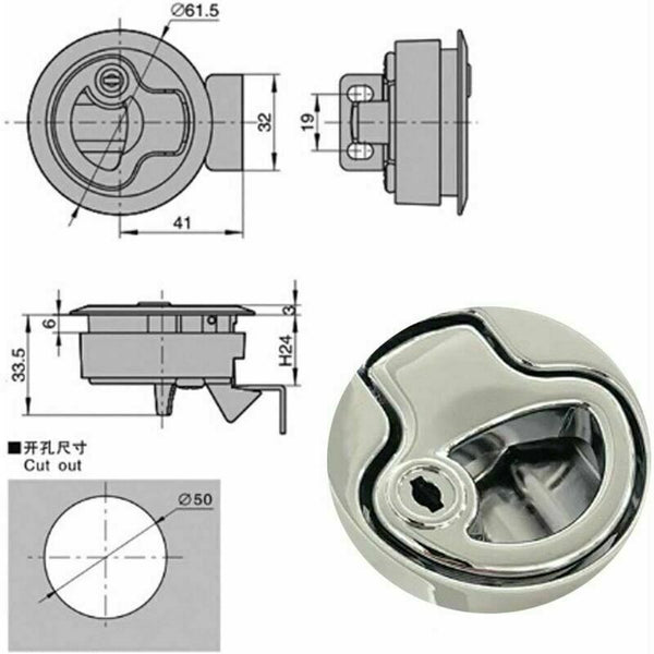 Marine Zinc Alloy Recessed Hatch Lock Other Safety Equipment
