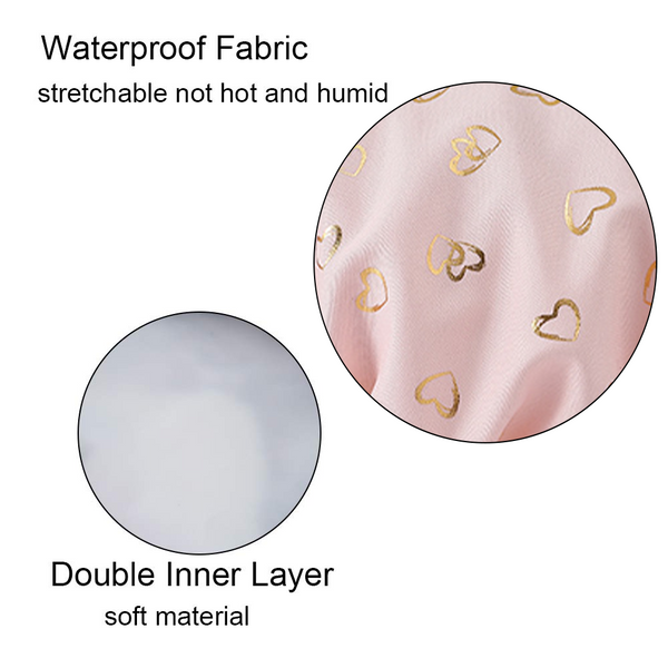 3 Pack Waterproof Double Layer Shower Caps For Women Other Shower & Bath Accessories