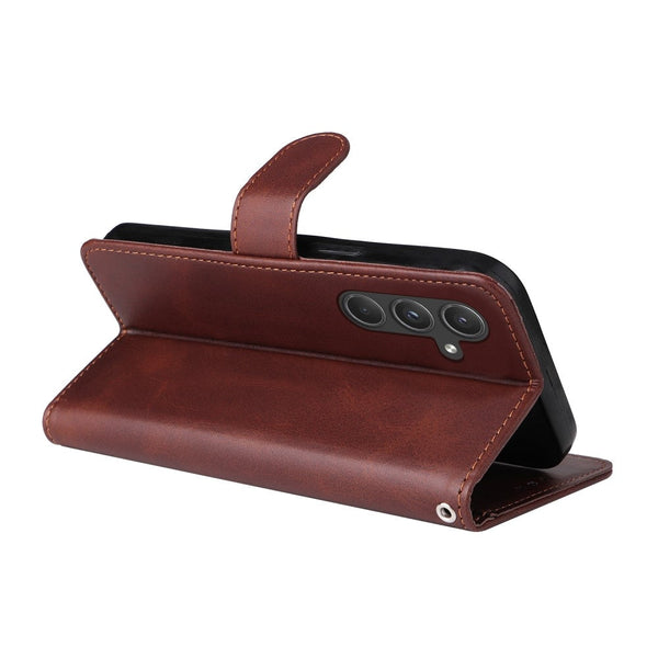 Compatible With Samsung A55 5G Leather Wallet Case Multiple Colors Brown Cases Covers & Skins