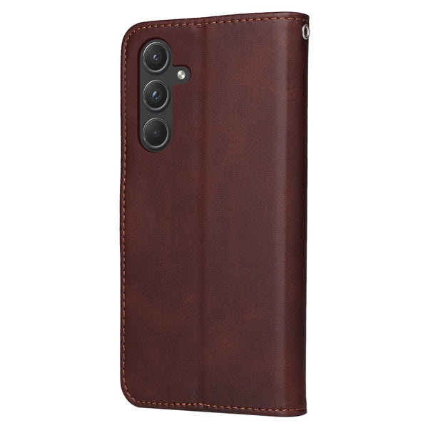 Compatible With Samsung A55 5G Leather Wallet Case Multiple Colors Brown Cases Covers & Skins