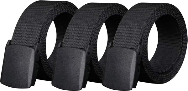 3 Pack Nylon Military Tactical Belt For Hiking & Outdoor Use Belts