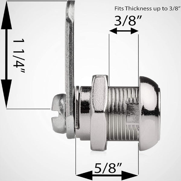 Keyed Alike Cabinet Locks 2 Pack Chrome Zinc Alloy 16Mm Cylinder Kitchen Cabinet Doors And Fronts