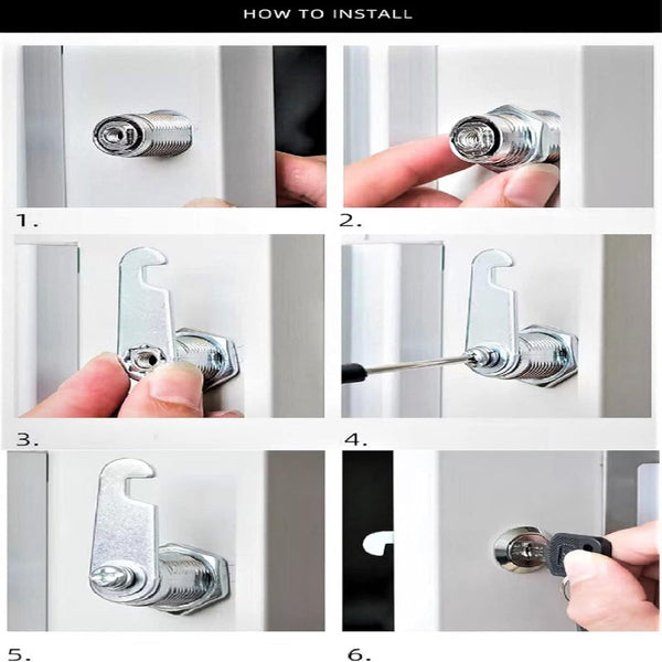 Keyed Alike Cabinet Locks 2 Pack Chrome Zinc Alloy 16Mm Cylinder Kitchen Cabinet Doors And Fronts