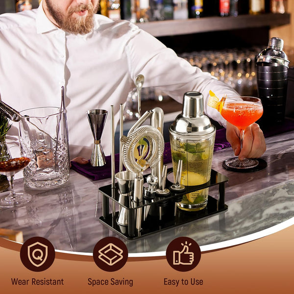 Black tail Shaker Stand Bartender Tool Holder For tail Shakers & Sets